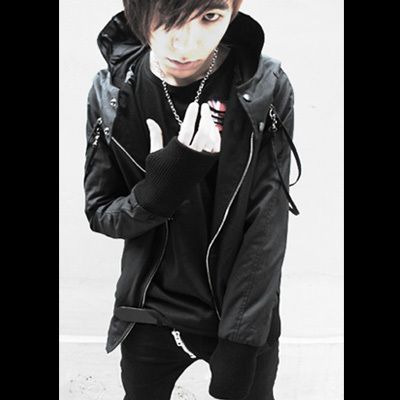 Punk Rock Emo Rider Biker Unisex Dark strap Jacket, L  