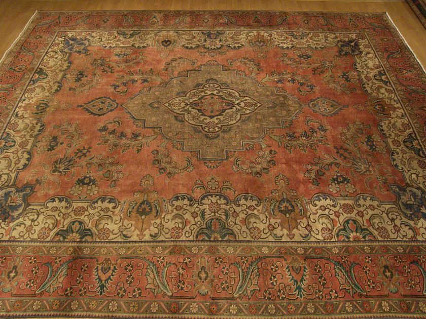 12 Handmade Antique 1930s Persian Tabriz Serapi Wool Rug Great 