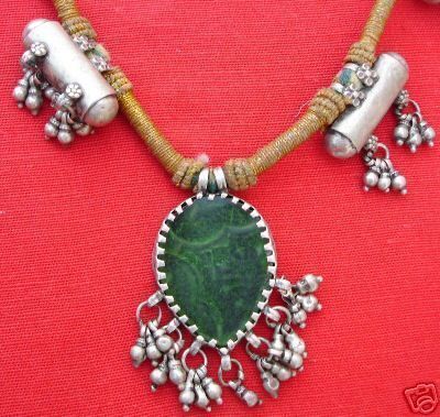 VINTAGE ANTIQUE TRIBAL OLD SILVER NECKLACE RAJASTHAN IN  