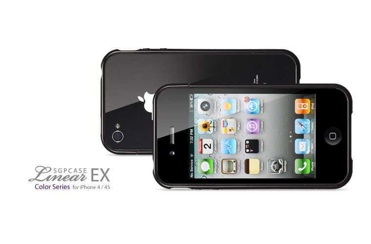 SGP iPhone 4 / 4s Linear EX Color Series   Soul Black  