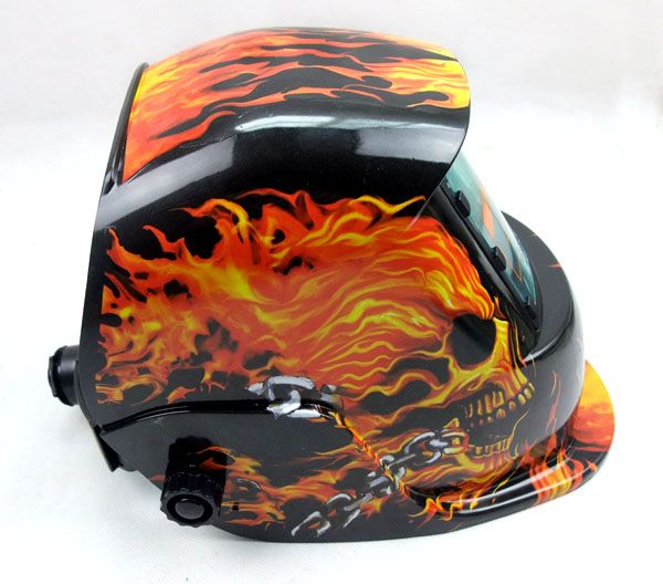 2012 Flame Auto Darkening ARC MIG TIG 100x49mm Welding Helmet Welder 