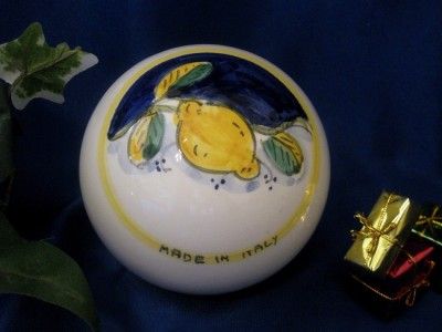 DERUTA ITALY Italian Pottery TUSCAN LEMONS CERAMIC Christmas Ornament 