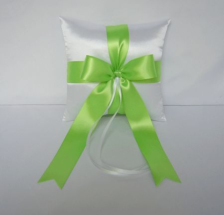 Wedding Accessories Green Ring Bearer Pillow Your Color  