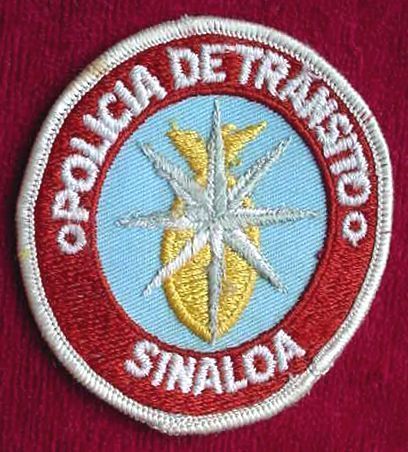 Obsolete Sinaloa Mexico Transport Police Embroidered Cloth Patch 