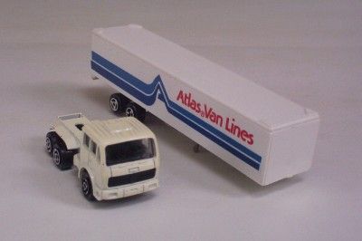 Semi Truck Cab n Trailer ATLAS VAN LINES Majorette 1100 Diecast Toy 