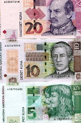   kuna set 3 pcs hrvatska narodna banka 2001 pick 39 2004 p 45 2001 p 37