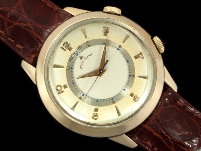 1956 JAEGER LECOULTRE VINTAGE Mens Memovox WRIST ALARM   10K Gold 