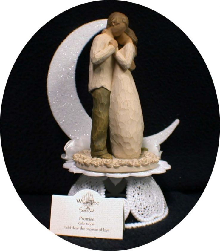 WILLOW TREE Wedding Cake topper. Beach, TROPICAL Moon  