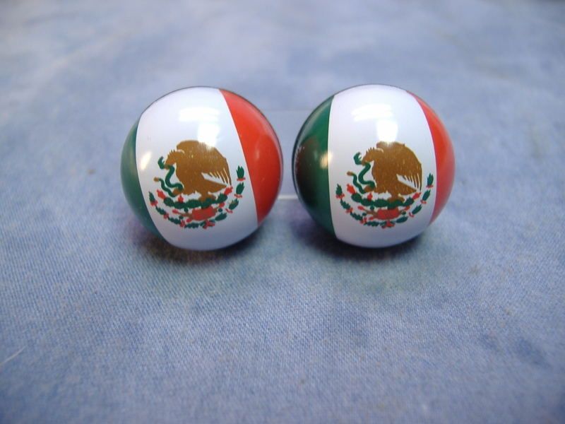 MEXICO FLAG VALVE CAPS LOW RIDER BICYCLE BEACH CRUISER  