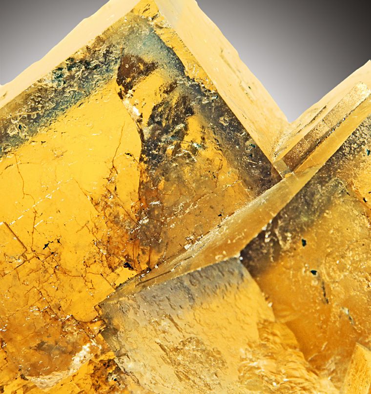 Sharp Cubic Butter Yellow FLUORITE Crystals Morocco  