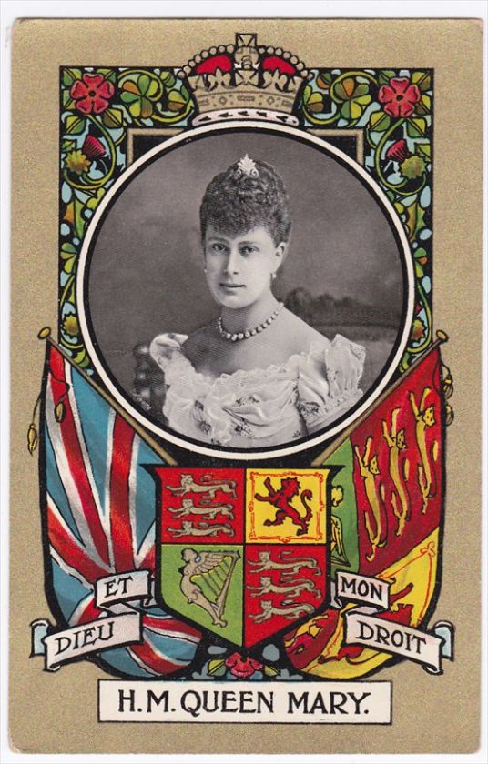   Mary Dieu et Mon Droit Flags Heraldic National Series Postcard  