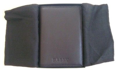 New Bally Brown Leather Notepad Holder with Gift Box and Notepad 