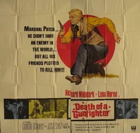 DEATH OF A GUNFIGHTER   great GIANT 6sh movie poster  