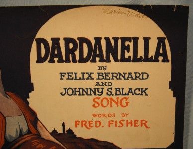 Vintage 1919 DARDANELLA Sheet Music BERNARD & BLACK (O)  