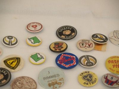 LOT OF 45 + VINTAGE BUTTONS FROM DALLAS NIGHT CLUBS  