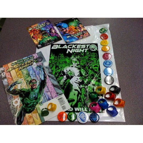 BLACKEST NIGHT MEGA ring & pin set promos Green Lantern  