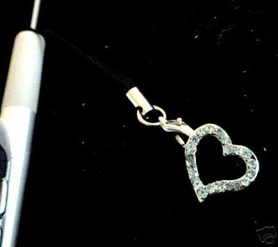 Cell Phone & PDA Charm Strap Dangle Small Blue Heart  