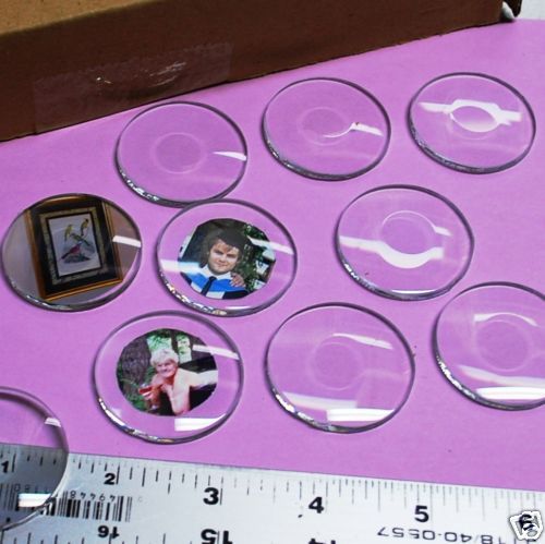 Jewelry Solder Art 2 Circle Clear Glass Bevels (10)  