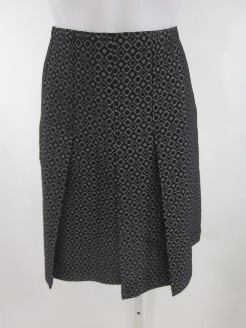 CLUB MONACO Black Gray Geometric Print Skirt Sz 10  