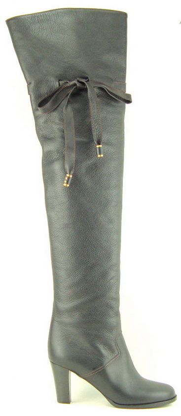 CHLOE CH15026 Black Womens Over the Knee Boots EU 38.5  