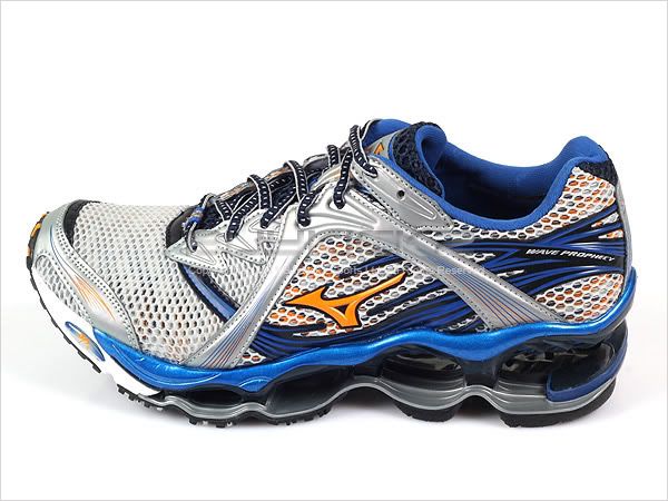 Mizuno Wave Prophecy Silver/Orange/Blue 2012 Lightweight Running Top 