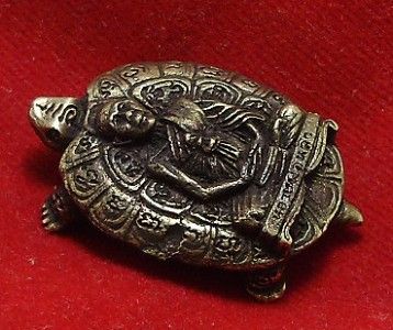 POWER TURTLE LP LEW RICH LUCKY WIN THAI AMULET TALISMAN  