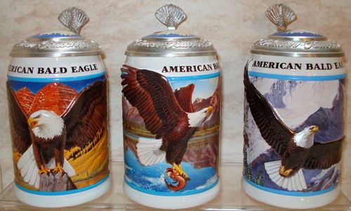 ANHEUSER BUSCH American Bald Eagle Winter Stein CS293  