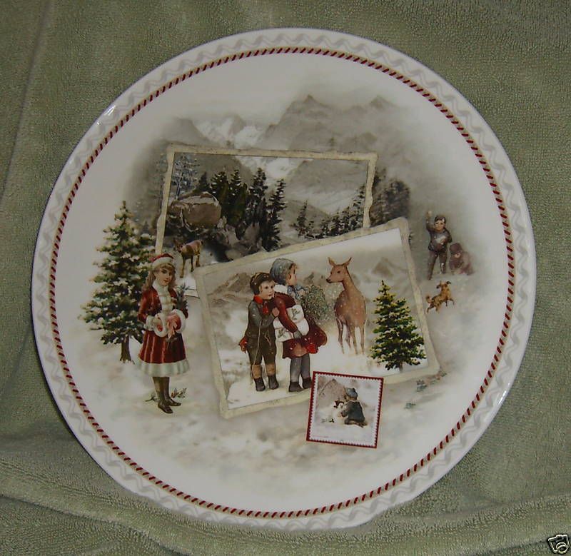 Villeroy & Boch Winter Souvenirs Cake Plate Platter NWT  