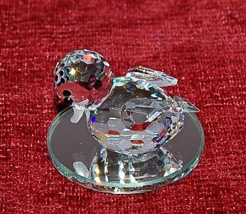 SWAROVSKI CRYSTAL MINI SWIMMING DUCK MIB NICE  