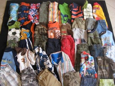 SUPER CUTE~40 PC USED BOYS 24 MONTHS 2T TODDLER SPRING SUMMER CLOTHES 