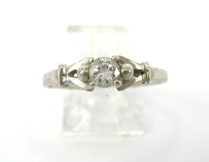 19ct Round Brilliant Natural Diamond Platinum Ring   Size 5.5  