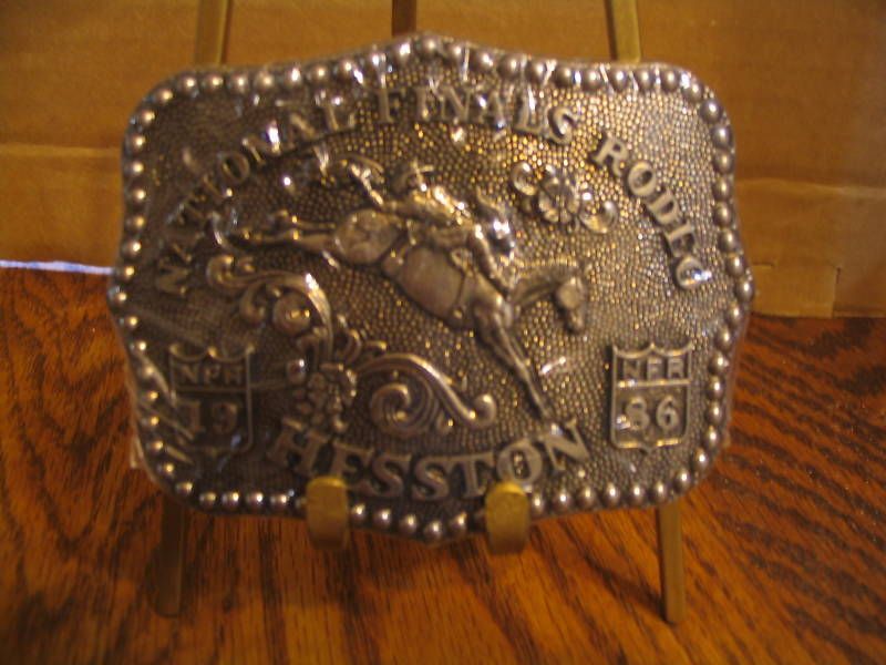 Hesston 1986 National Finals Rodeo Buckle Bronc Rider.  