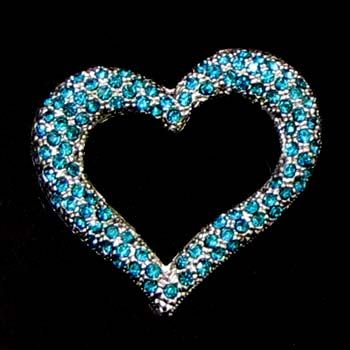    1p Austrian rhinestone crystal heart brooch pin wedding