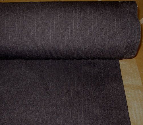 New Navy Blue Pinstripe Poly Wool Suiting Fabric #101  