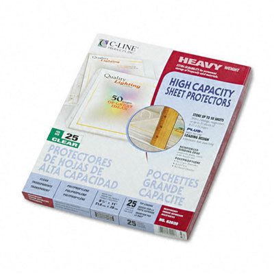 Line High Capacity Sheet Protectors, Heavy Gauge, Letter, 25/Bx 