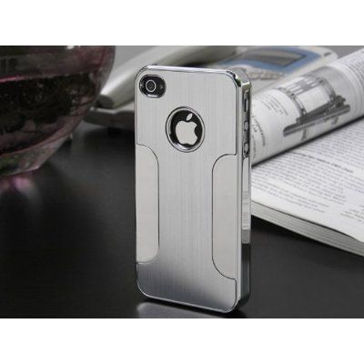 Luxury Steel Chrome Deluxe Case For iPhone 4 4S + Free Screen 