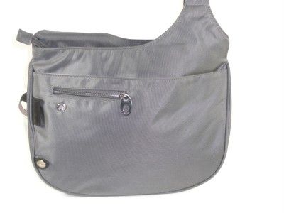 Mosey Life Gray Nylon Duffy Weekender Crossbody Handbag Purse 