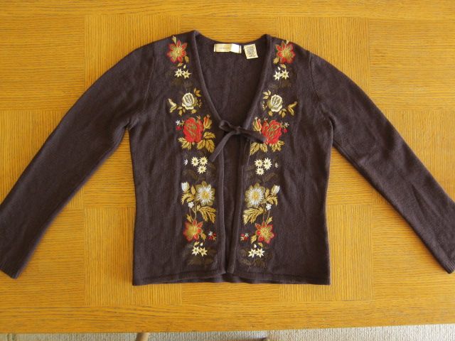   Tie Embroidered Cardigan by Sleeping On Snow Size M Rare 2002  