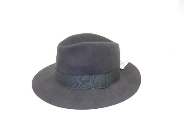 Adams & Spire Mens Fedora Ribbon Band Dark Gray Size M New 