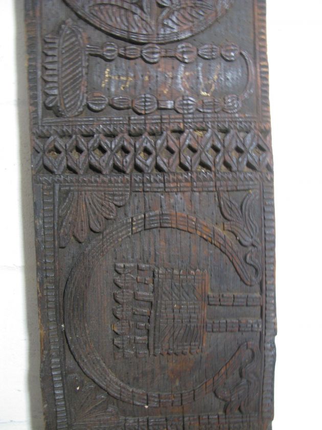 LATIN AMERICAN VINTAGE ARCHITECTURAL SALVAGED WOOD CARVING PANEL 