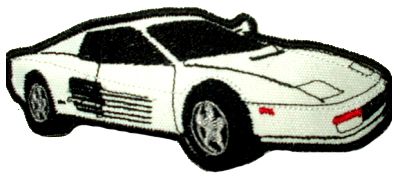 MIAMI VICE Ferrari Testarossa Embroidered Patch Sony  