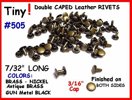 Quality ~ BRASS ~ TINY RIVETS LEATHER DECORATING  