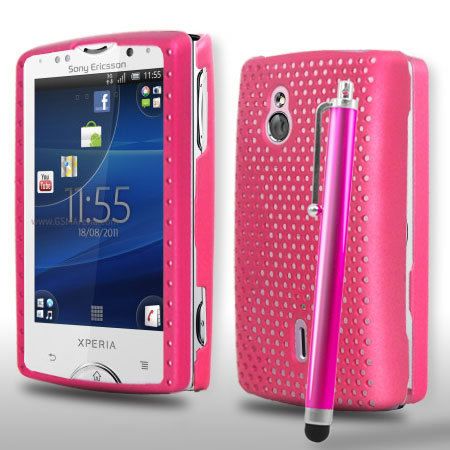   Stylish Mesh Cover Case For Sony Ericsson Xperia Mini Pro & Stylus