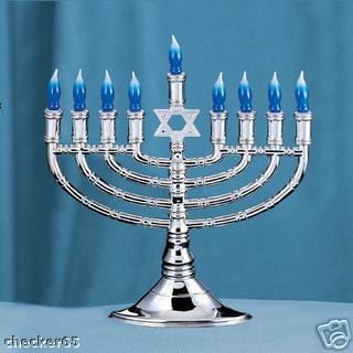 HAPPY HANUKKAH CHANUKAH ELECTRIC MENORAH 010 NIB  