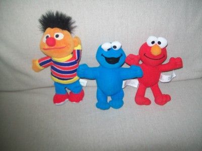   PRICE COOKIE MONSTER & ELMO & TYCO ERNIE PLUSH BEAN BAG PLUSH  