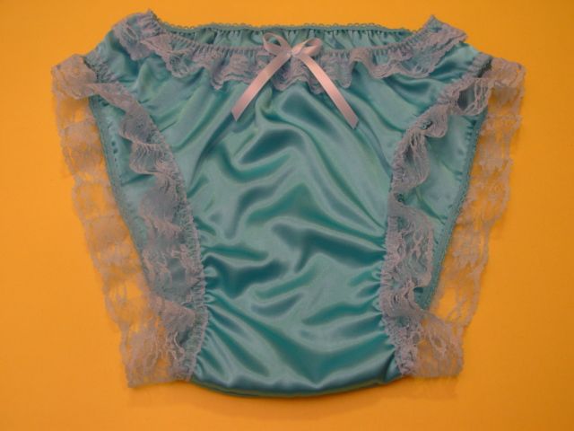 DBL Silky Satin Frilly SissyPanties CHOICE of 8 Colors  