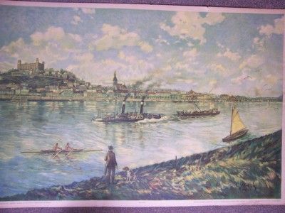 Gustav Mally Hungarian Slovak Artist FRAMED PRINT 37x25  