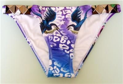 SINFUL TROPIC RHINESTONE BIKINI BOTTOM SIZE XS NWT  