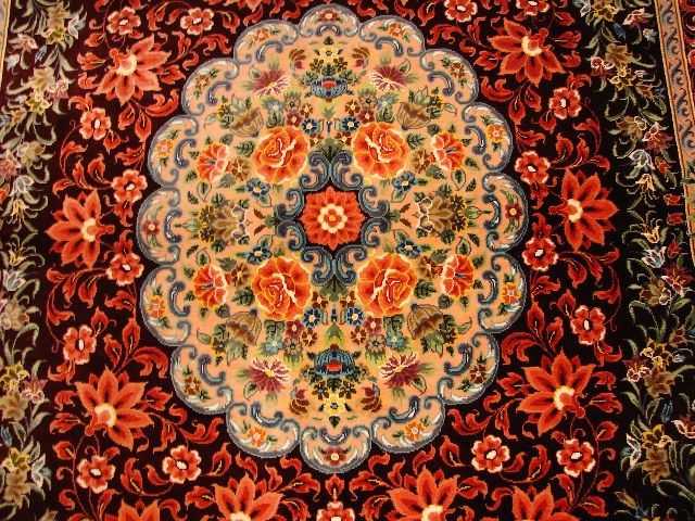 GENUINE PERSIAN SIGNED TOP PERSIAN QUM SILK RUG  