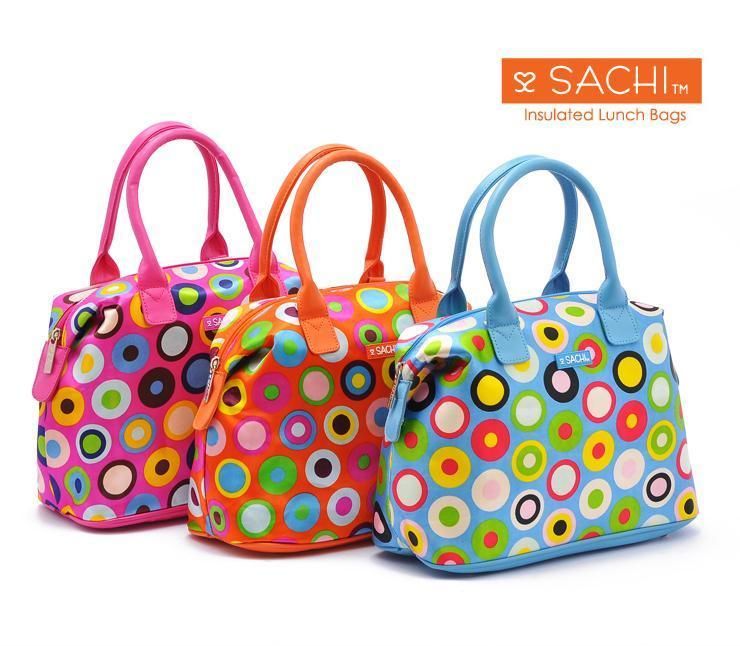 New Sachi Insulated Lunch Tote Bag Animal Print Polka Dot Purse  